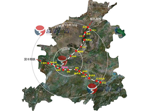 襄陽東津高鐵站燈箱廣告由遠望廣告一手經營